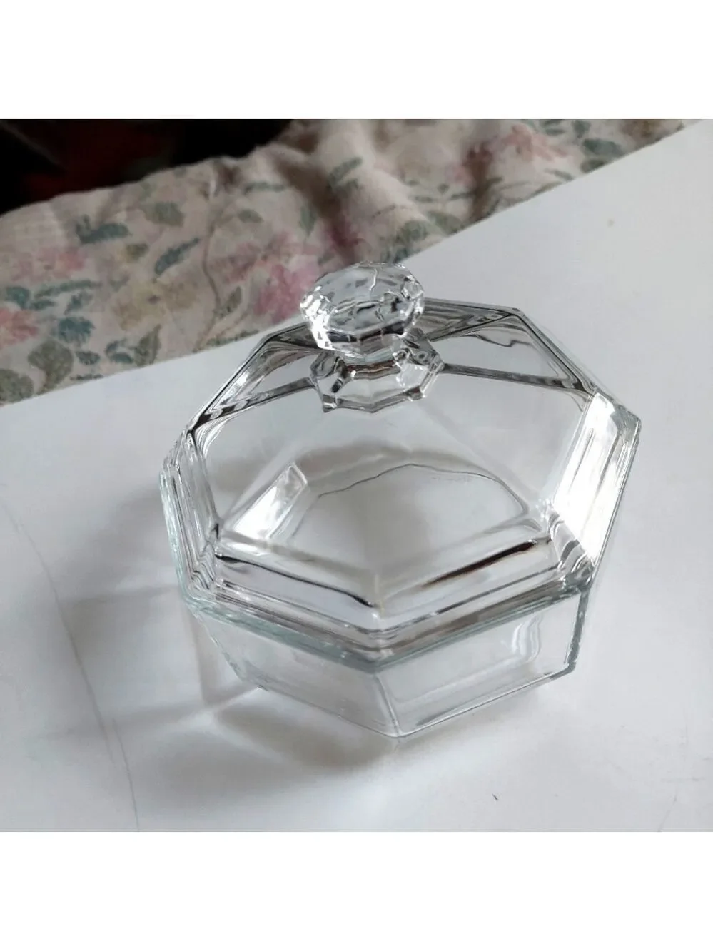 Octagon Trinket Box/Sugar Bowl - Picture 2 of 7